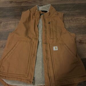 NEVER WORN Carhartt Tan Sherpa-Lined Work Vest
